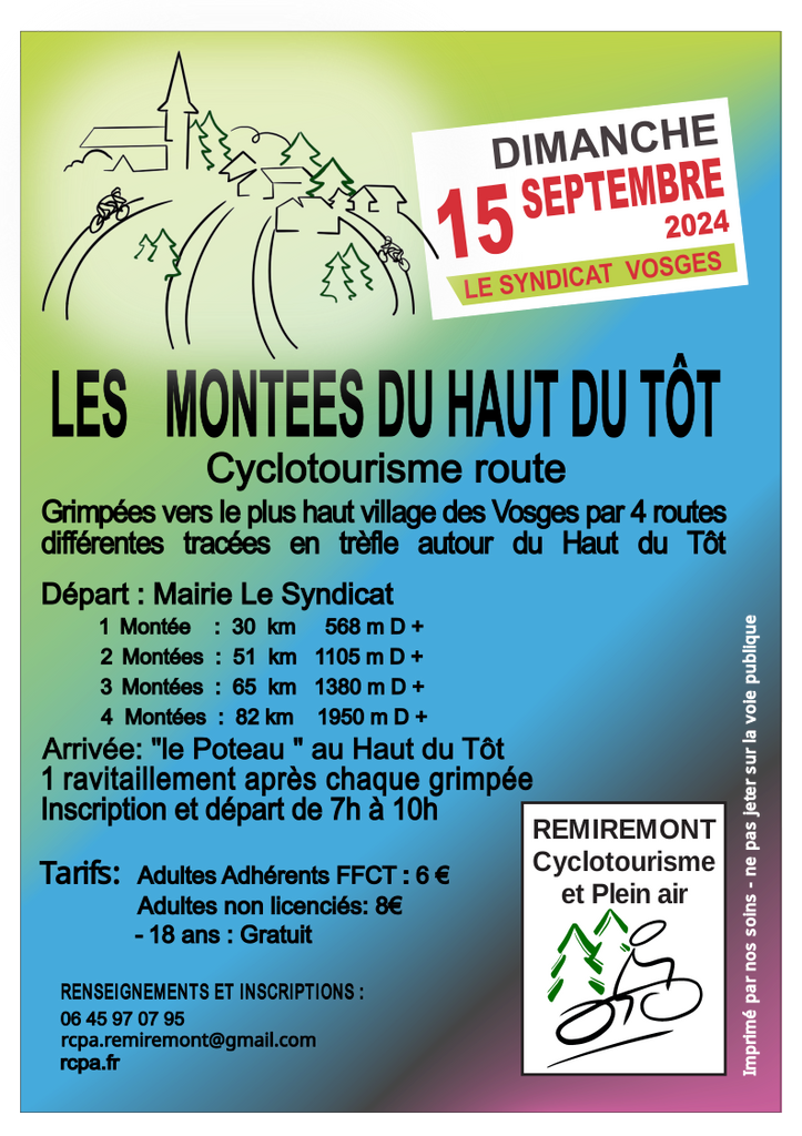Flyer "les Montées du Haut du Tôt"